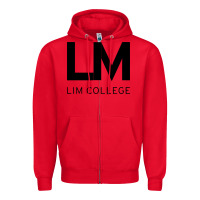 Red lim college Zipper Hoodie - linhVisuals
