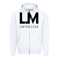 White lim college Zipper Hoodie - linhVisuals