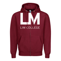 Burgundy lim college Zipper Hoodie - linhVisuals