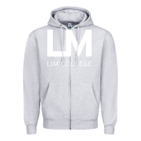 Heather Grey lim college Zipper Hoodie - linhVisuals