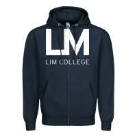 Navy lim college Zipper Hoodie - linhVisuals