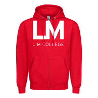 Red lim college Zipper Hoodie - linhVisuals