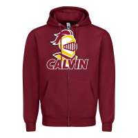 Burgundy calvin knights cu Zipper Hoodie - linhVisuals