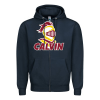 Navy calvin knights cu Zipper Hoodie - linhVisuals