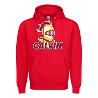 Red calvin knights cu Zipper Hoodie - linhVisuals