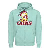 Seafoam calvin knights cu Zipper Hoodie - linhVisuals