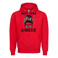 Red brain cancer tumor awareness go gray in may t shirt Zipper Hoodie - linhVisuals