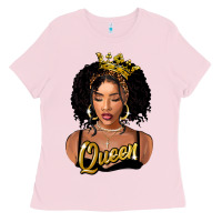 Bubblegum Pink black queen Ladies Tee - FaDigitalArtStudio