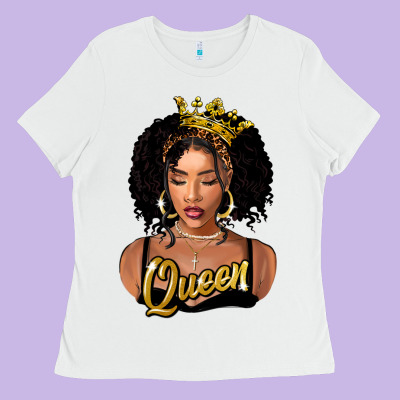 Black Queen Ladies Tee Designed By Fadigitalartstudio