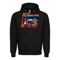 Black vintage cale yarborough classic Zipper Hoodie - linhVisuals