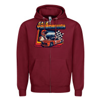 Burgundy vintage cale yarborough classic Zipper Hoodie - linhVisuals