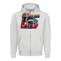 Dove Grey vintage cale yarborough classic Zipper Hoodie - linhVisuals