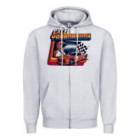 Heather Grey vintage cale yarborough classic Zipper Hoodie - linhVisuals