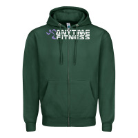 Sports Green anytime fitness leg day Zipper Hoodie - linhVisuals