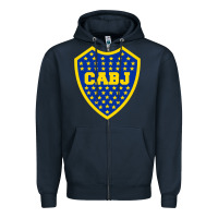 Navy boca juniors football Zipper Hoodie - linhVisuals
