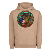 Pigment Burro Longhorn Cow Christmas Urban Hoodie - RanaPortraitStore