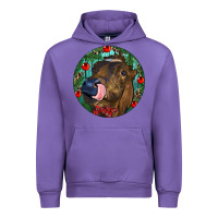 Tulip Longhorn Cow Christmas Urban Hoodie - RanaPortraitStore
