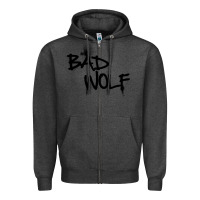 Charcoal Heather bad wolf racerback Zipper Hoodie - linhVisuals