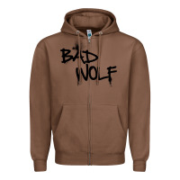 Chestnut bad wolf racerback Zipper Hoodie - linhVisuals