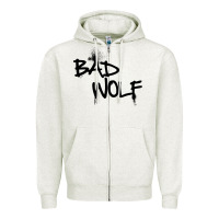 Oatmeal Heather bad wolf racerback Zipper Hoodie - linhVisuals