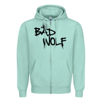 Seafoam bad wolf racerback Zipper Hoodie - linhVisuals