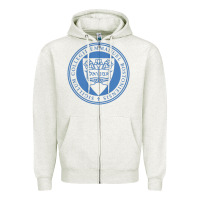 Oatmeal Heather Emmanuel College Zipper Hoodie - linhVisuals