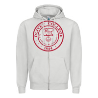 Dove Grey olivet college vectorized Zipper Hoodie - linhVisuals