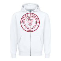 White olivet college vectorized Zipper Hoodie - linhVisuals
