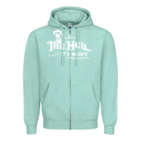 Seafoam the hell i won't cowgirl western Zipper Hoodie - linhVisuals