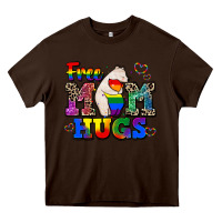 Chocolate Brown pride free mom hugs Heavy Core Tee - CowGirlArtShop