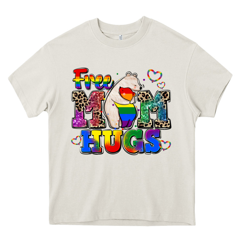 Pride Free Mom Hugs Heavy Core Tee by CowGirlArtShop | Teevron