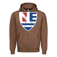 New England College Shield Vectorized Zipper Hoodie | Teevron