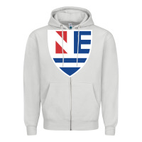 Dove Grey new england college shield vectorized Zipper Hoodie - linhVisuals