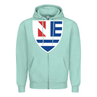 Seafoam new england college shield vectorized Zipper Hoodie - linhVisuals