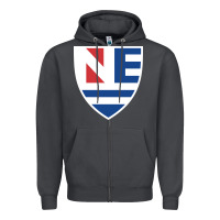 Smoke new england college shield vectorized Zipper Hoodie - linhVisuals