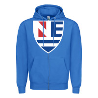 True Royal new england college shield vectorized Zipper Hoodie - linhVisuals