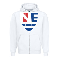 White new england college shield vectorized Zipper Hoodie - linhVisuals