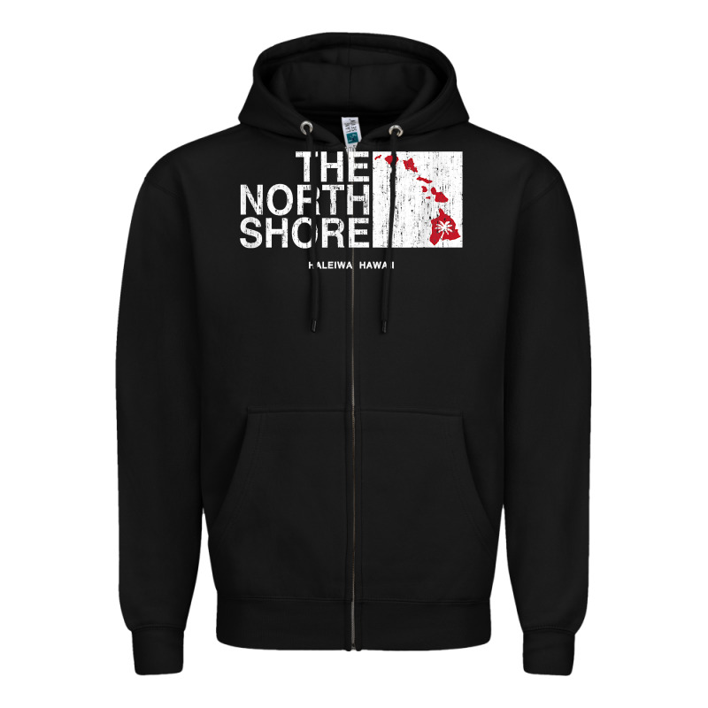 Hawaii Islands North Shore Haleiwa Vintage Style T Shirt Zipper Hoodie by linhVisuals | Teevron