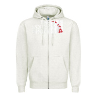 Oatmeal Heather hawaii islands north shore haleiwa vintage style t shirt Zipper Hoodie - linhVisuals