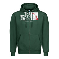 Sports Green hawaii islands north shore haleiwa vintage style t shirt Zipper Hoodie - linhVisuals