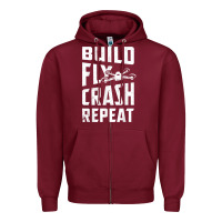 Burgundy drone tshirt shirts for multicopter boy men kids fpv pilot t shirt Zipper Hoodie - linhVisuals