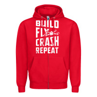Red drone tshirt shirts for multicopter boy men kids fpv pilot t shirt Zipper Hoodie - linhVisuals