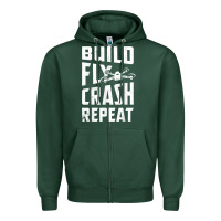Sports Green drone tshirt shirts for multicopter boy men kids fpv pilot t shirt Zipper Hoodie - linhVisuals