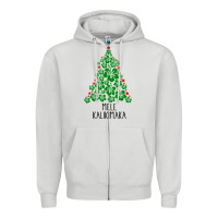 Dove Grey hawaiian christmas tree mele kalikimaka hawaii tropical t shirt Zipper Hoodie - linhVisuals