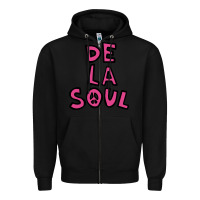 Black de la soul merchandise Zipper Hoodie - linhVisuals