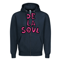 Navy de la soul merchandise Zipper Hoodie - linhVisuals