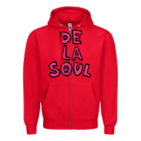 Red de la soul merchandise Zipper Hoodie - linhVisuals