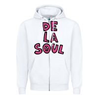 White de la soul merchandise Zipper Hoodie - linhVisuals