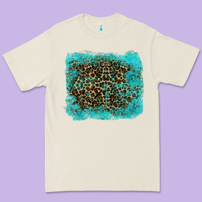 Leopard Turquoise Premium Tee Designed By Ranaportraitstore