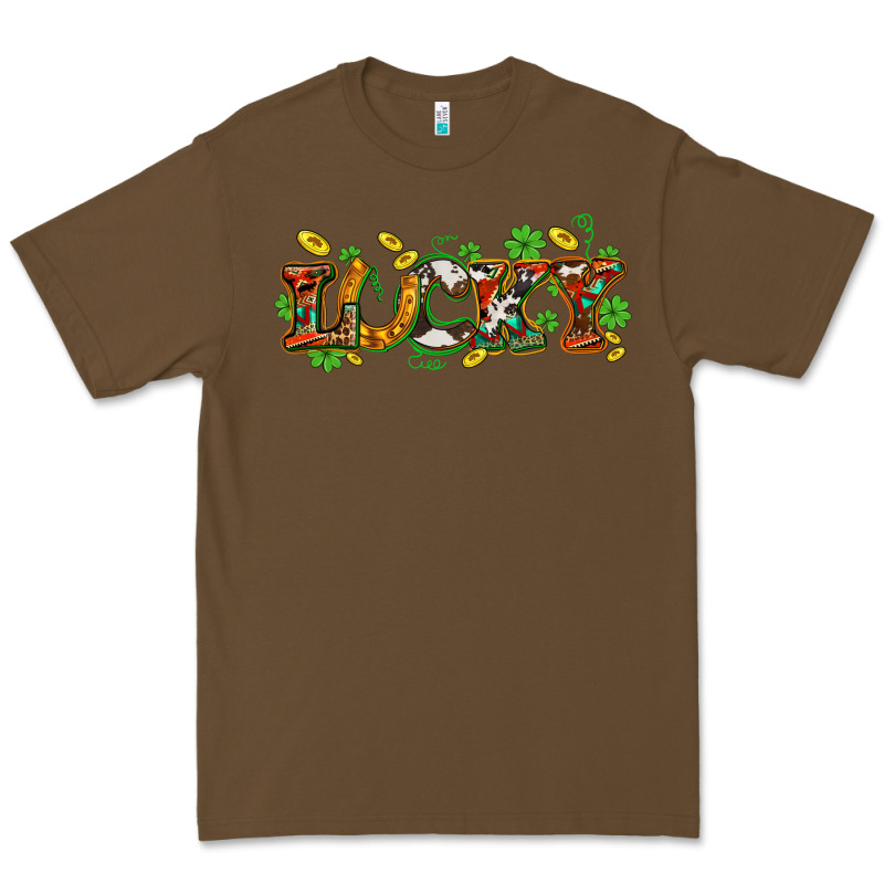 St. Patrick's Western Lucky And Shamrocks Premium Tee by OliviaCreatesArt | Teevron
